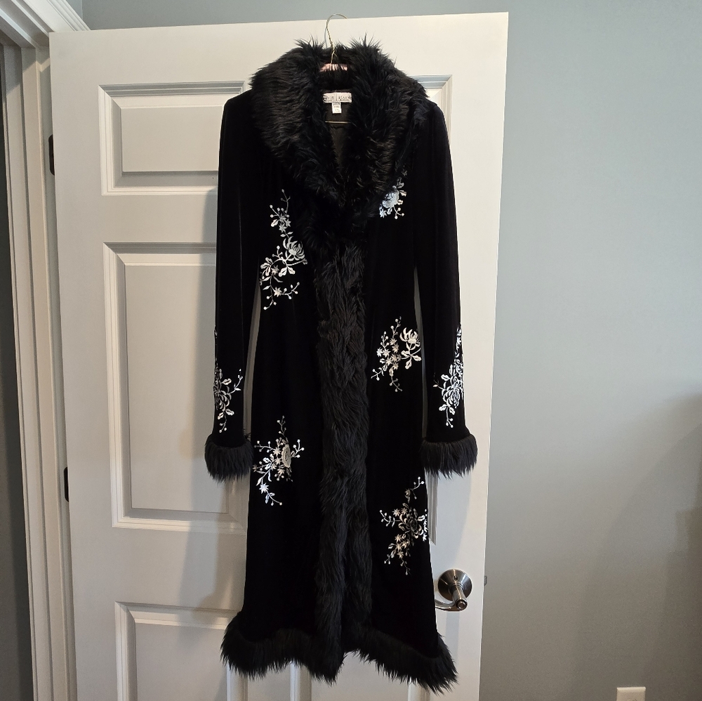 White House Black Market XS fur coat